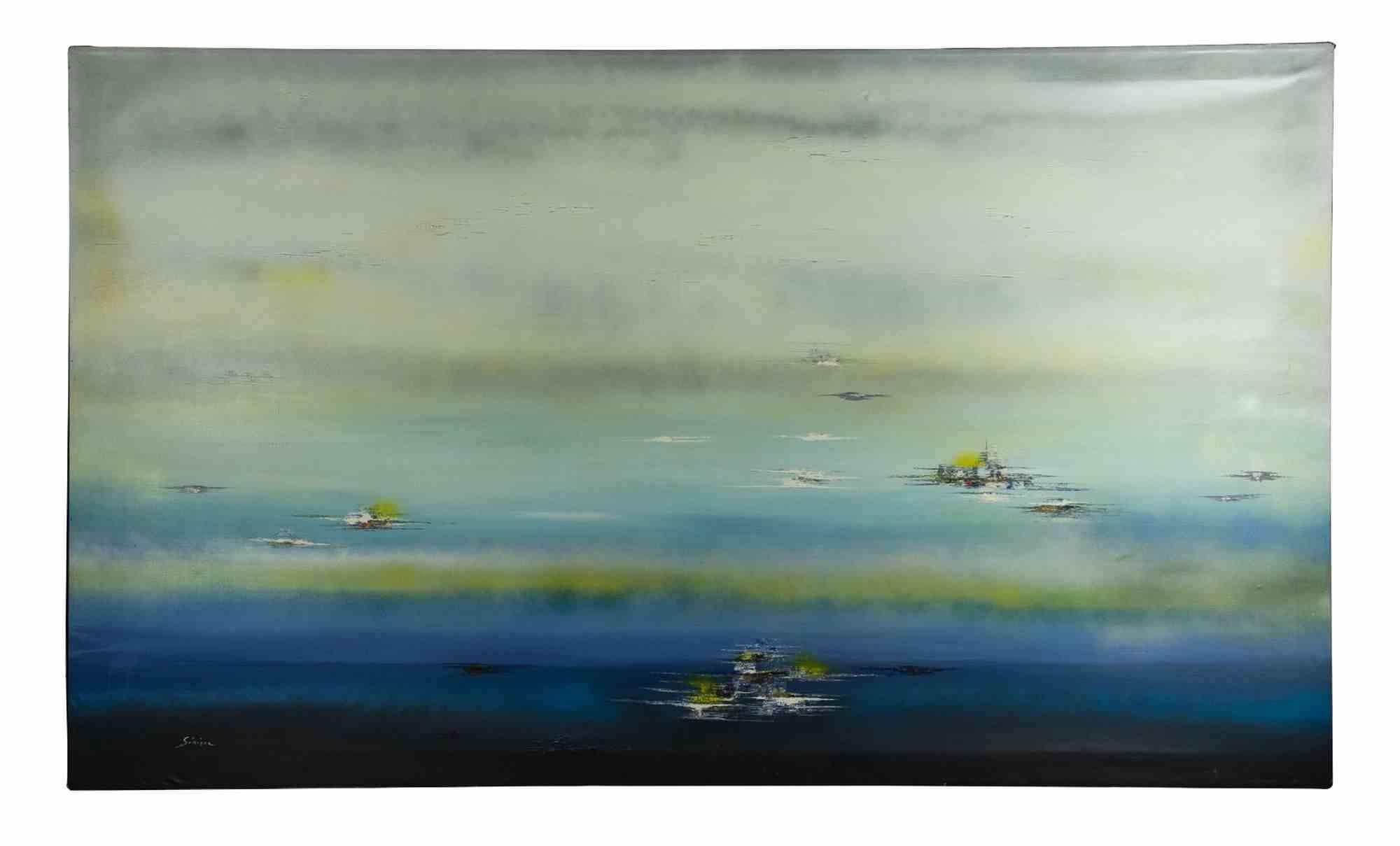 Landscape is an artwork realized by Mario Sinisca, 1970s. 

Mixed media on canvas, 143 x 245 cm; not framed.

Hand signed lower left.

Good conditions. 

