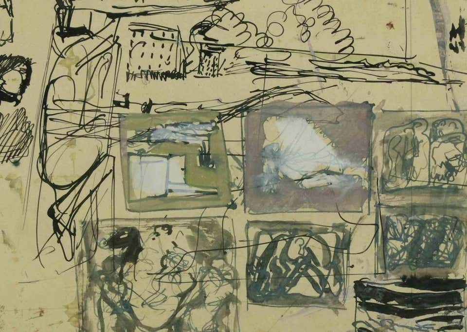Composition - Mixed Media by Mario Sironi - Mid-20th Century