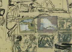 Composition -  Mixed Media by Mario Sironi - Mid-20th Century