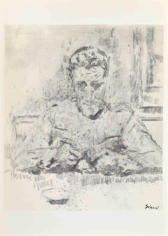 Self-portrait - Mixed Media after Mario Sironi - Mid-20th Century