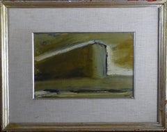 20th Century Futurism Style Mario Sironi Casamento Tempera on Papel on Canvas