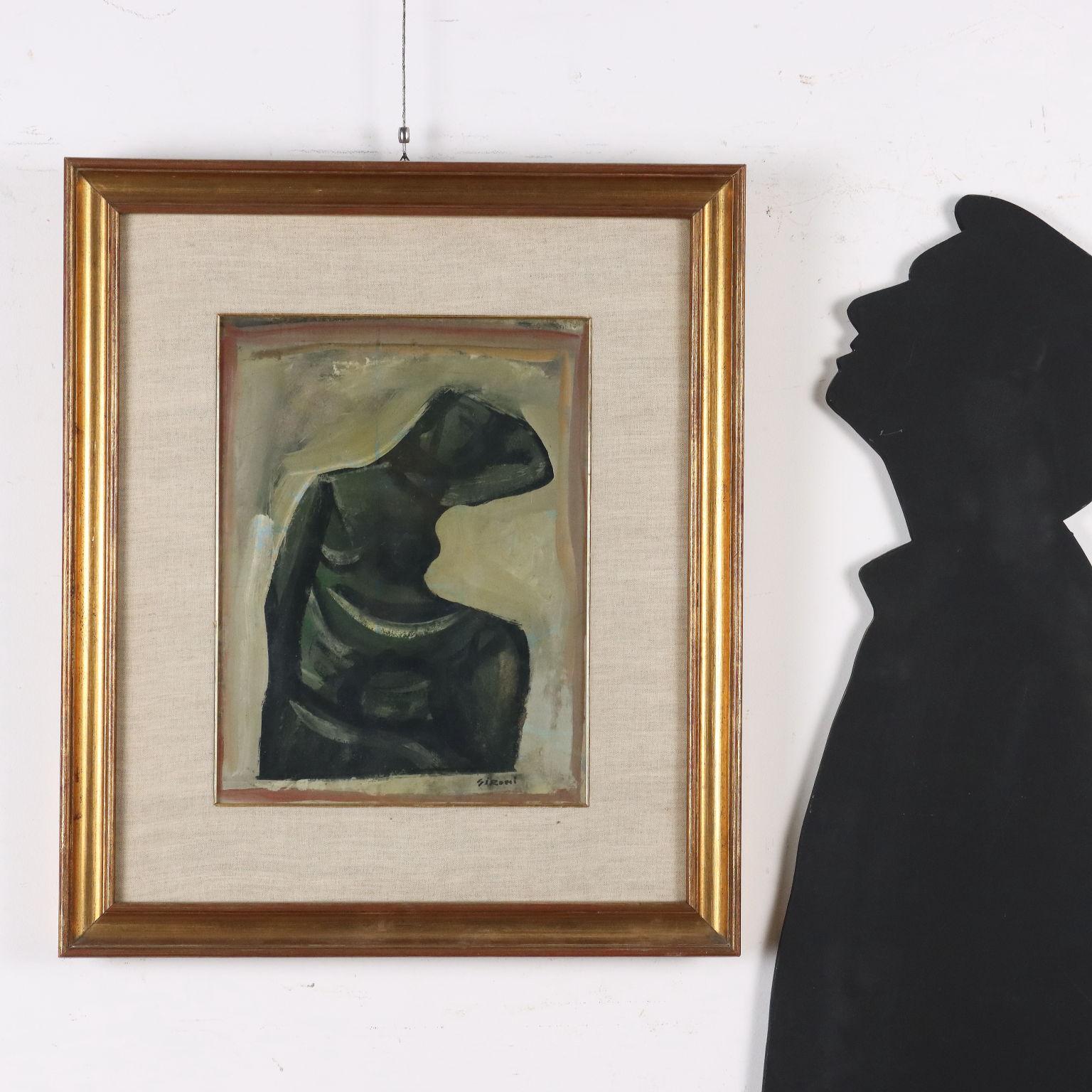 Figura femminile 1950 ca. - Painting di Mario Sironi