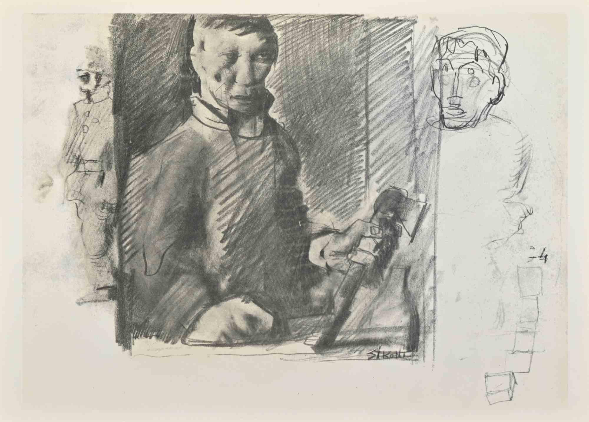 L'Homme à la hache est une œuvre d'art sur carton blanc réalisée d'après l'Artistics italien Mario Sironi (1885-1961) en 1957.

Épreuve photographique.

Signé dans le coin inférieur.

Bonnes conditions. 

La mention "14. Uomo con accetta -