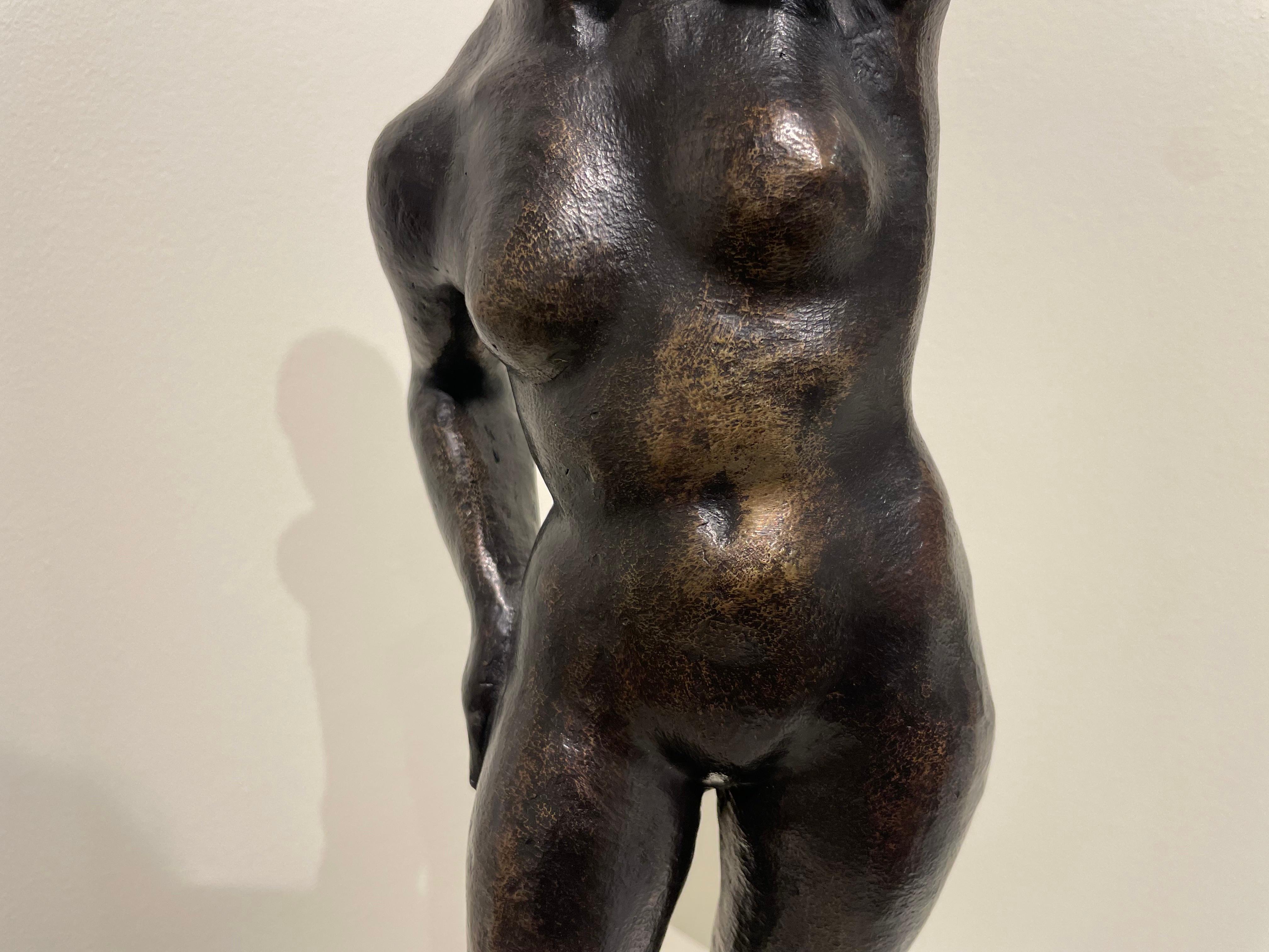 Italian Bronze Sculpture of Nude Woman, Mid 20th Century For Sale 8