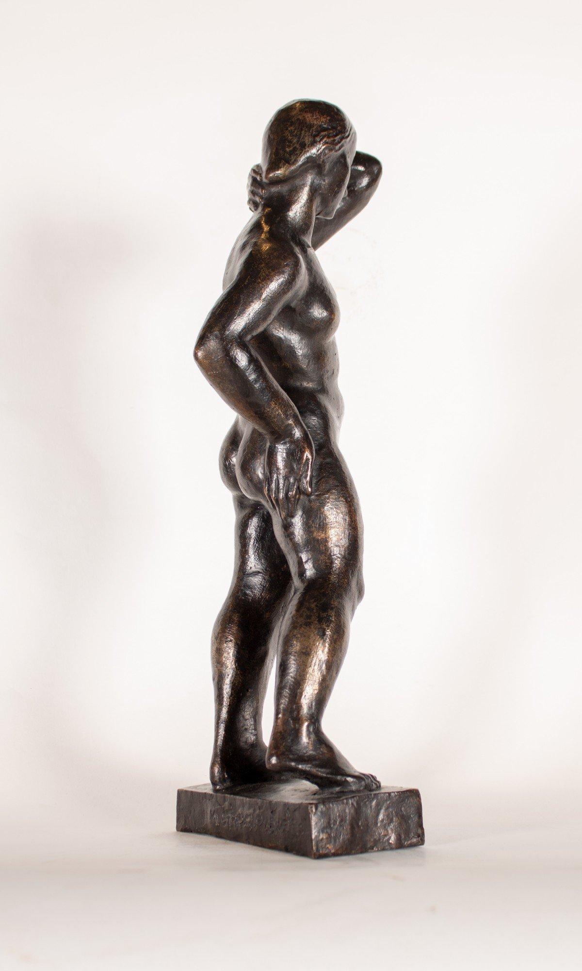 Italian Bronze Sculpture of Nude Woman, Mid 20th Century For Sale 3