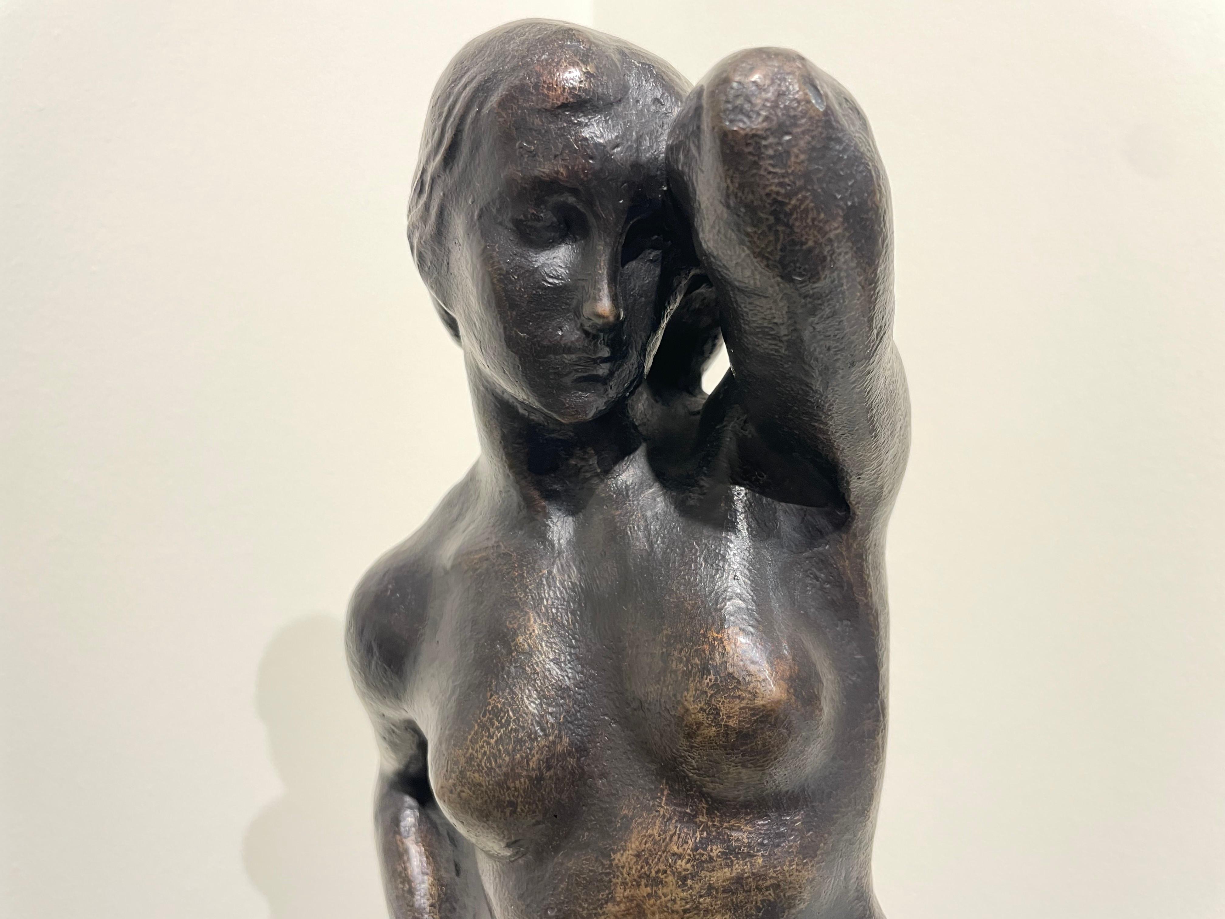 Italian Bronze Sculpture of Nude Woman, Mid 20th Century For Sale 5