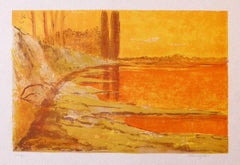 Landscape - Original Lithograph by Mario Sportelli - 1980s