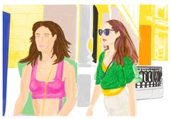 Arte contemporáneo italiano de Mario Sughi - Marta y Ciara (Serie Ciudad)