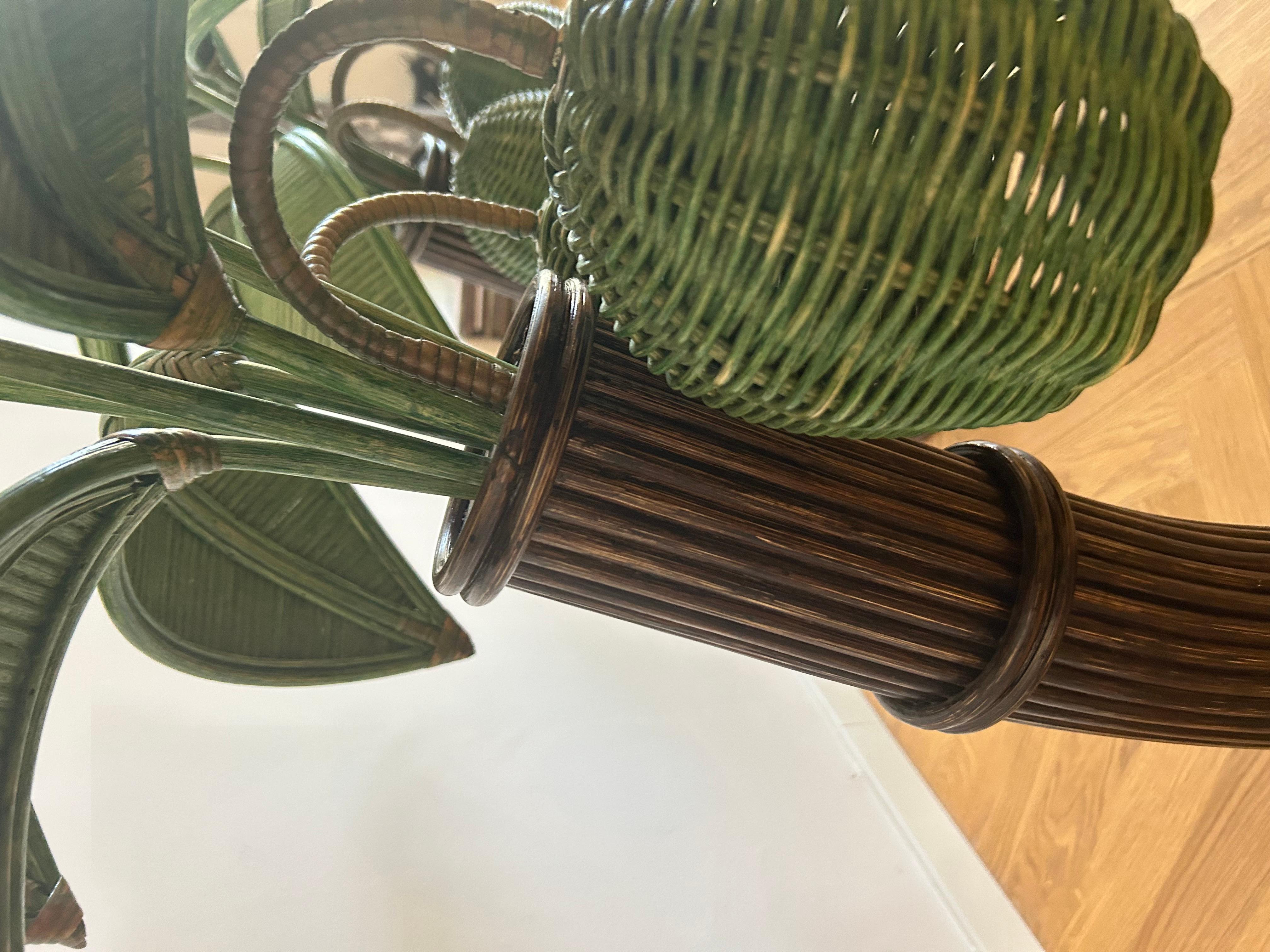 Mario Torres Lopez Attributed Palm Tree Table Lamps, set of 2 3