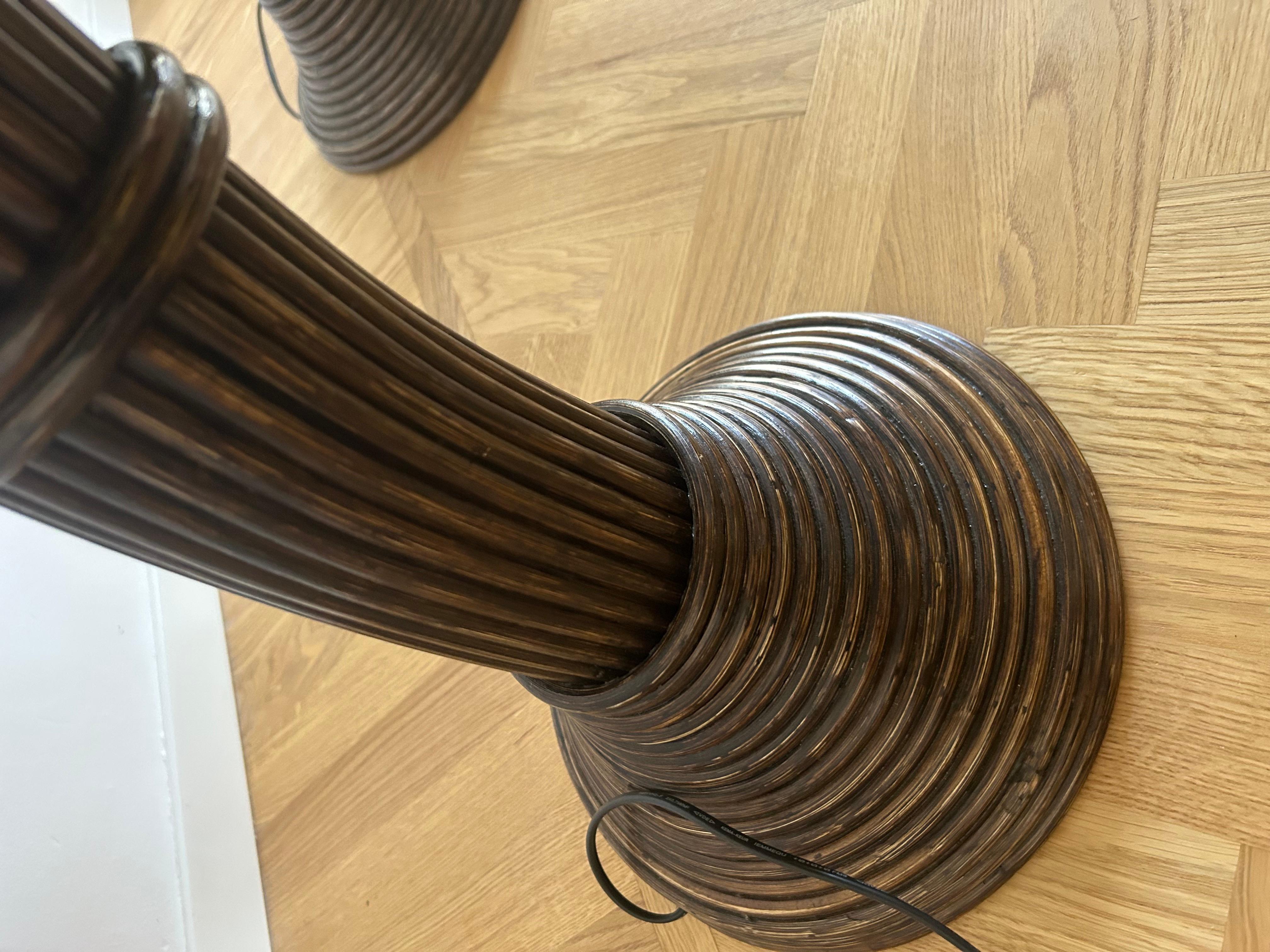 Mario Torres Lopez Attributed Palm Tree Table Lamps, set of 2 4