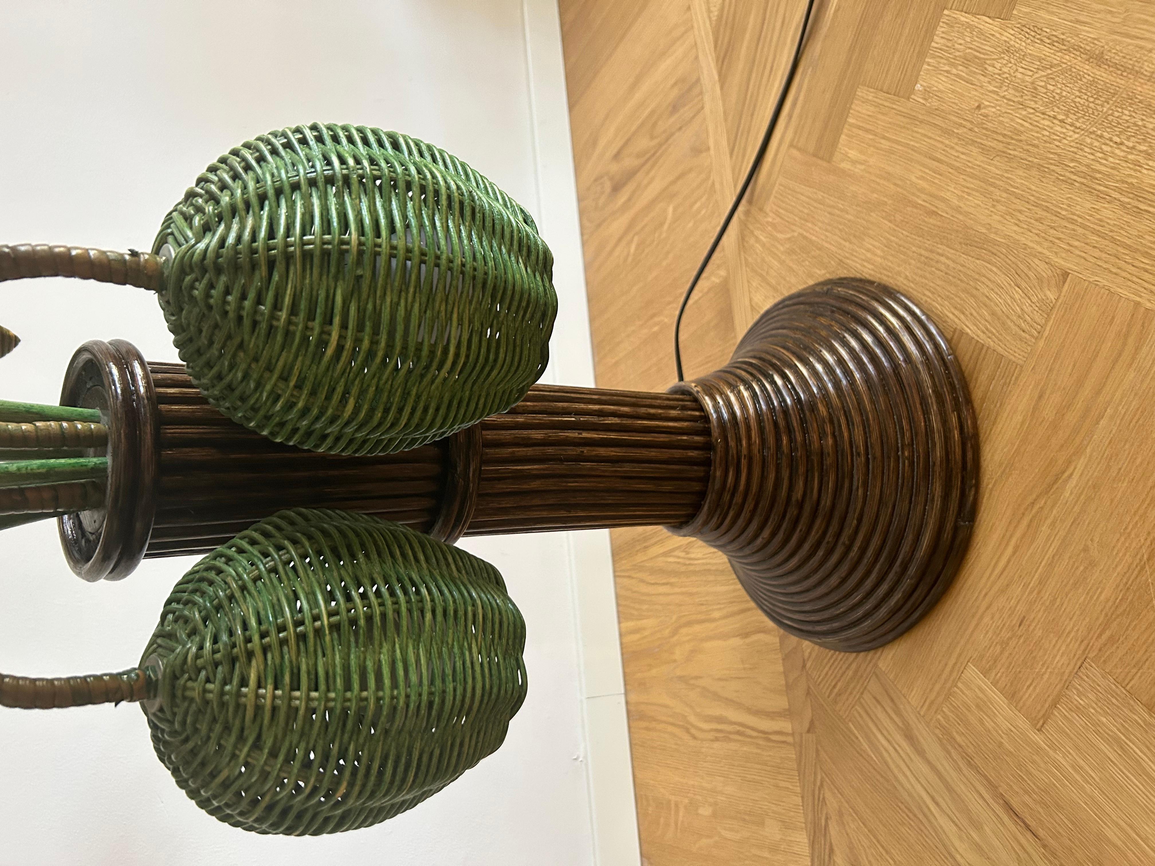 Mexican Mario Torres Lopez Attributed Palm Tree Table Lamps, set of 2