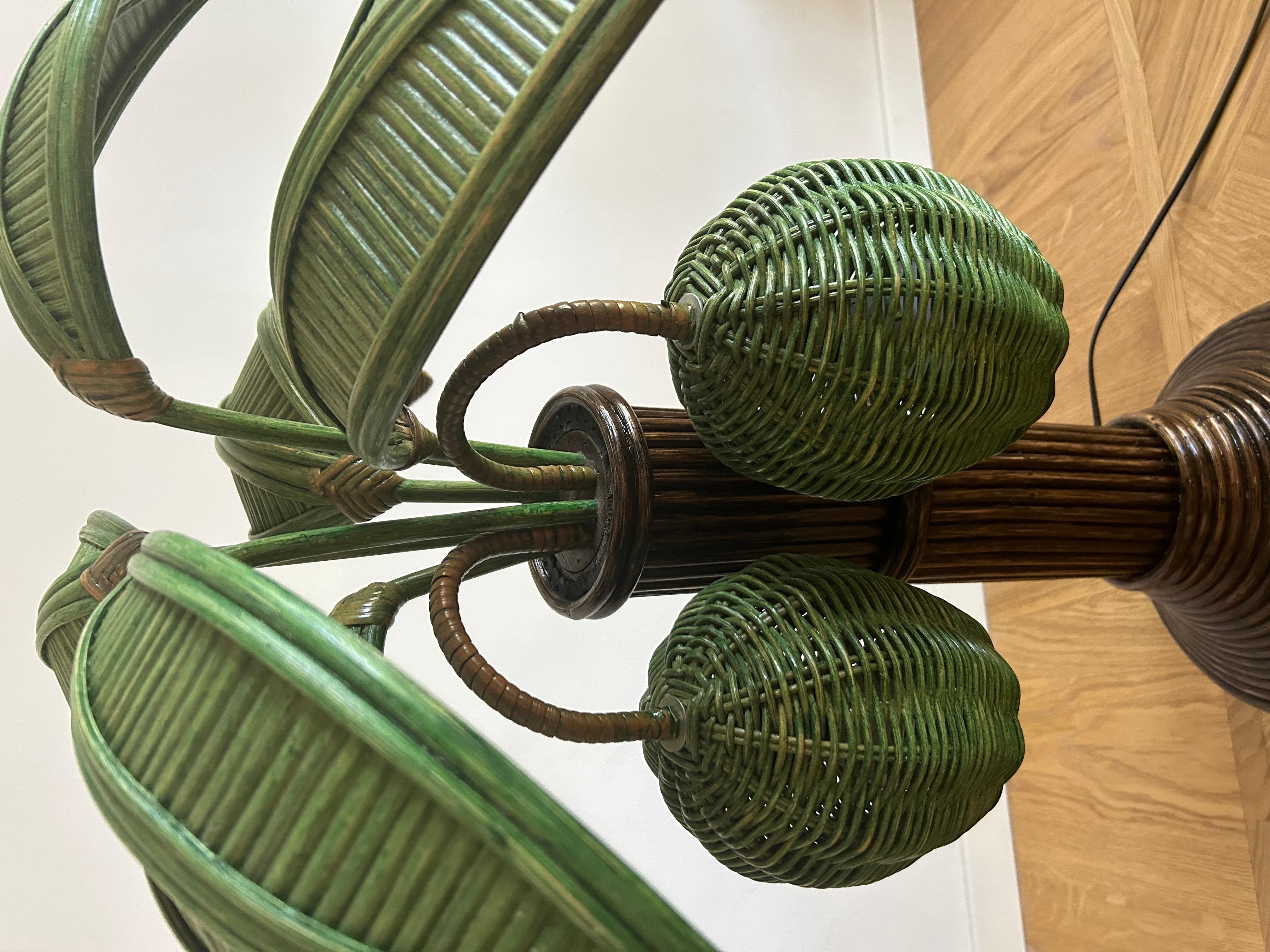 Mario Torres Lopez Attributed Palm Tree Table Lamps, set of 2 In Good Condition In Milano, Lombardia