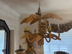 Mario Torres Palm Tree Chandelier With Monkey