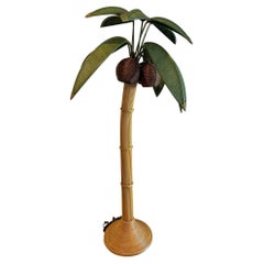 Used Mario Torres Lopez Attributed Pencil Reed Palm Tree Floor Lamp