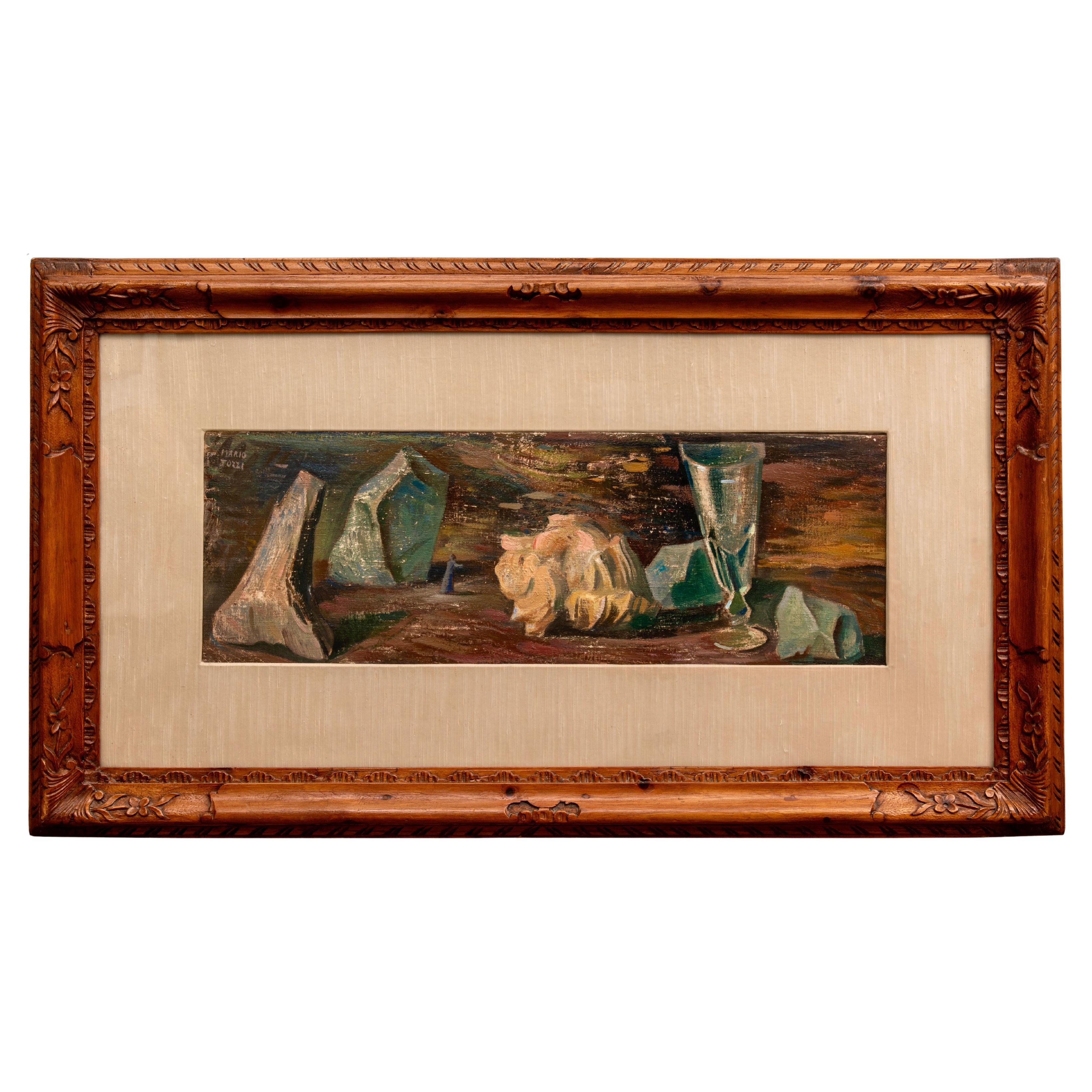 Mario Tozzi Mid-Century Italian Signed and Archived Still Life