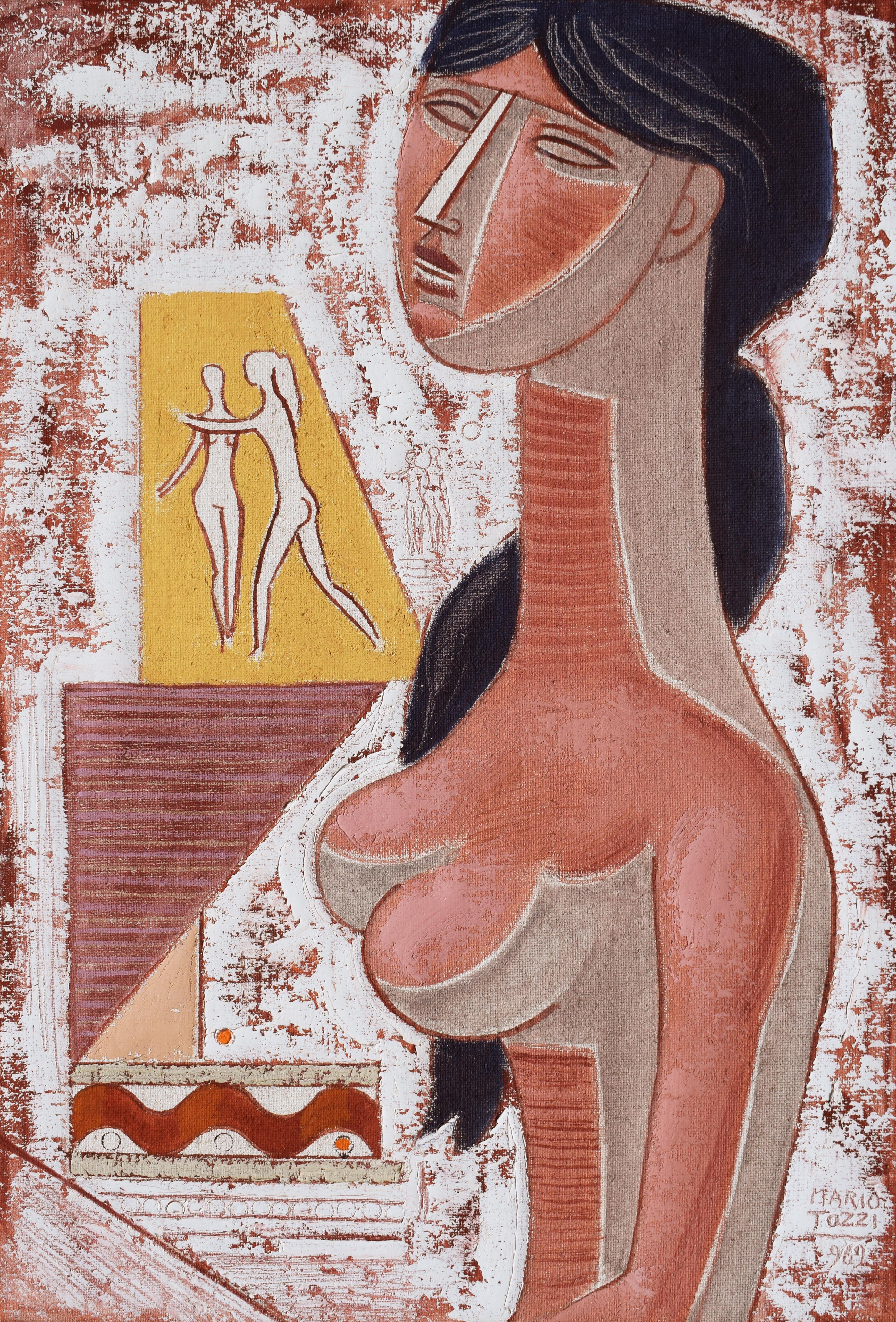 Figura di donna - Painting de Mario Tozzi