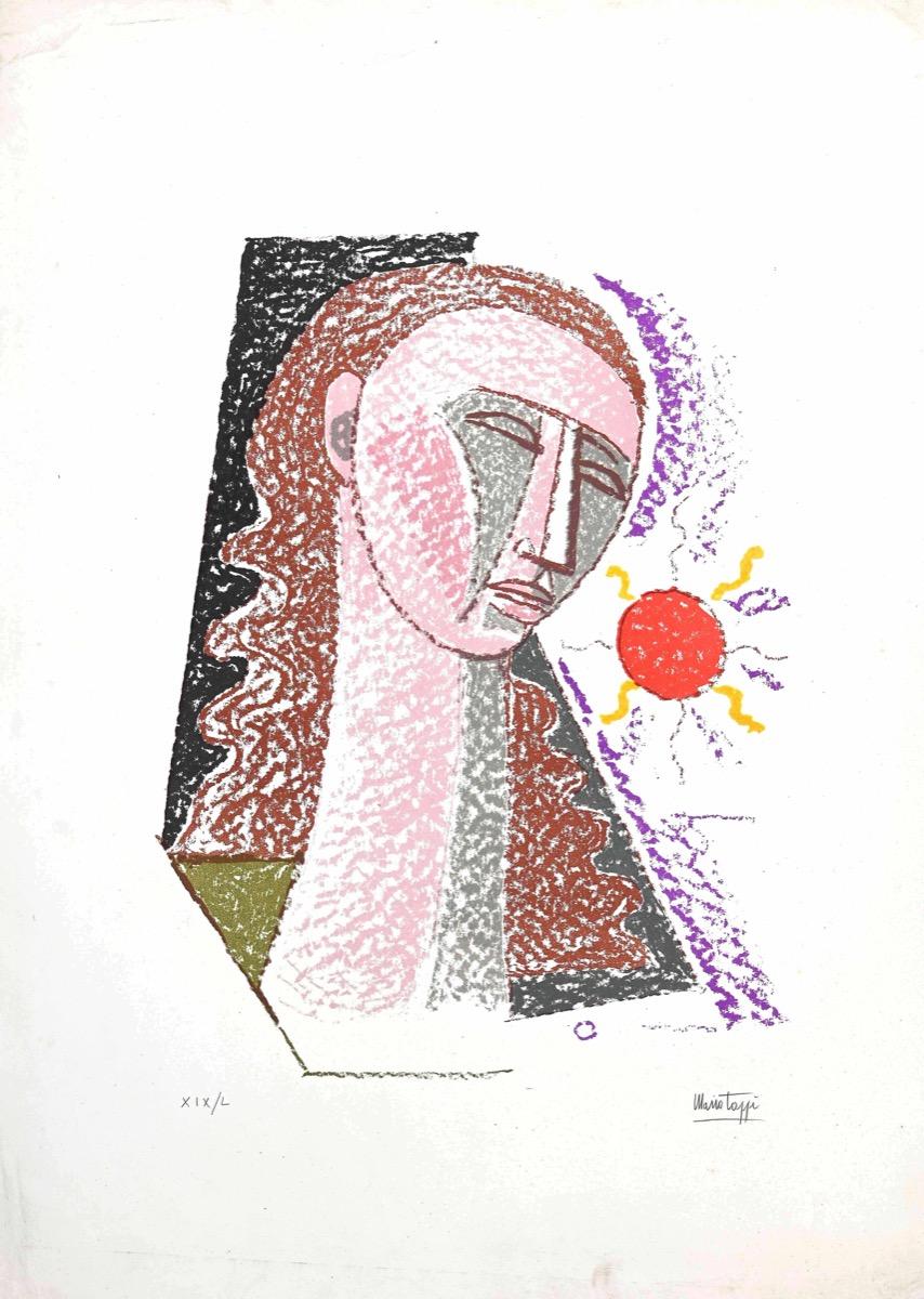 Woman - Originallithographie von Mario Tozzi - 1975