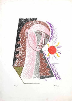 Woman - Original Lithograph by Mario Tozzi - 1975