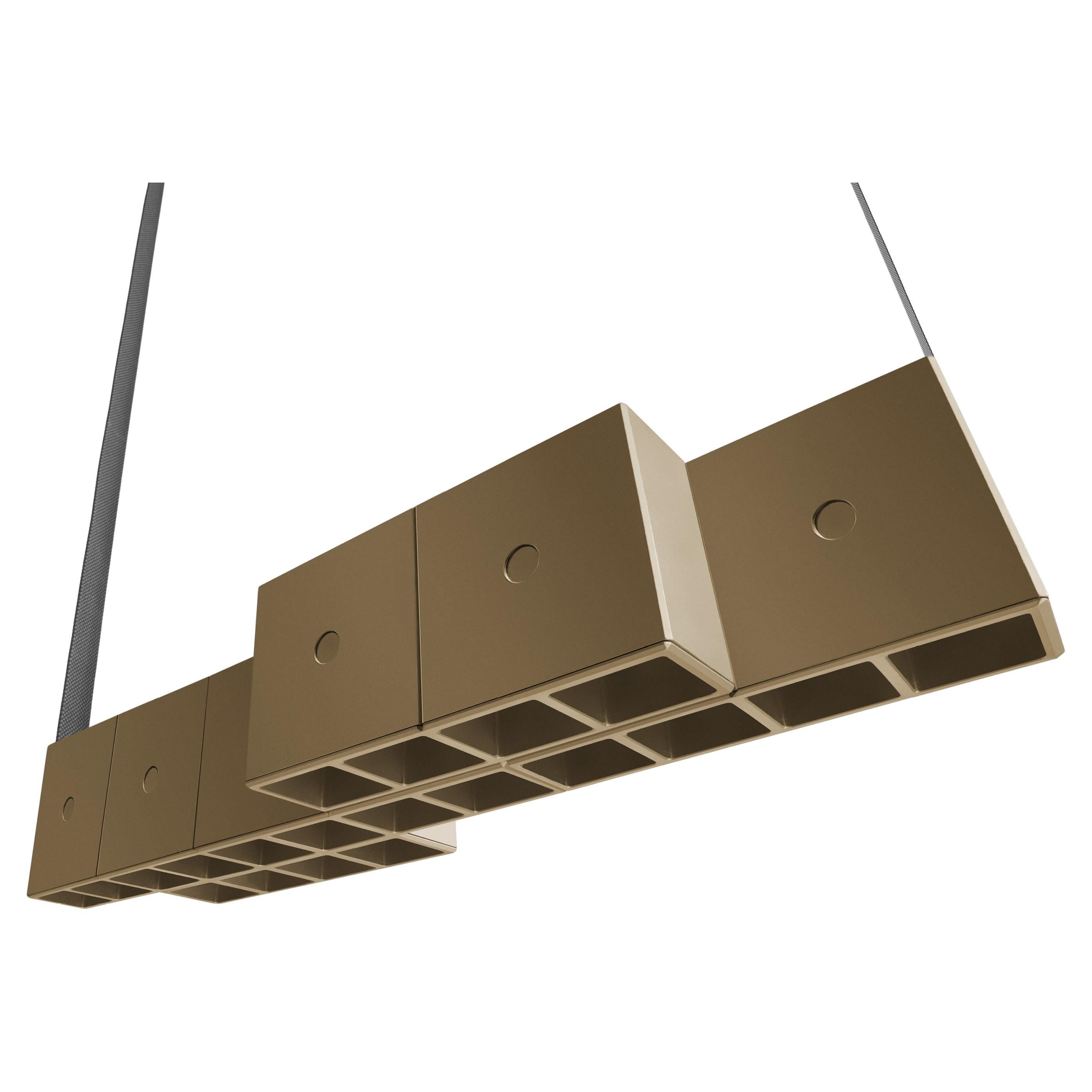 Mario Tsai, Aluminium Champagne Painted Tsai Suspension Lamp by Cassina