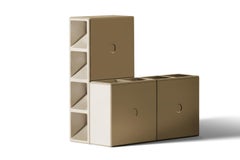 Mario Tsai, Lampe de table en aluminium peinte au champagne de Cassina