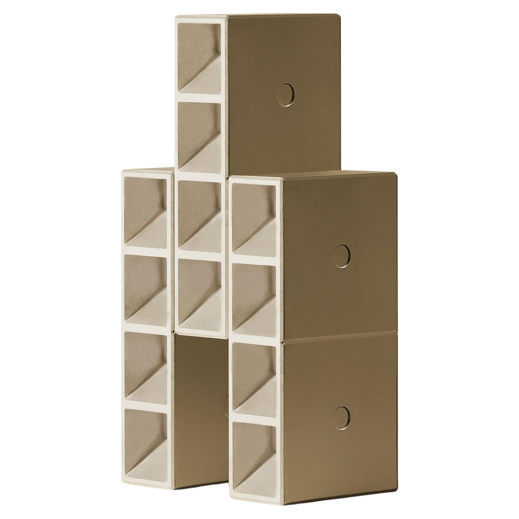 Mario Tsai, Aluminium Champagne Painted Tsai Table Lamp by Cassina