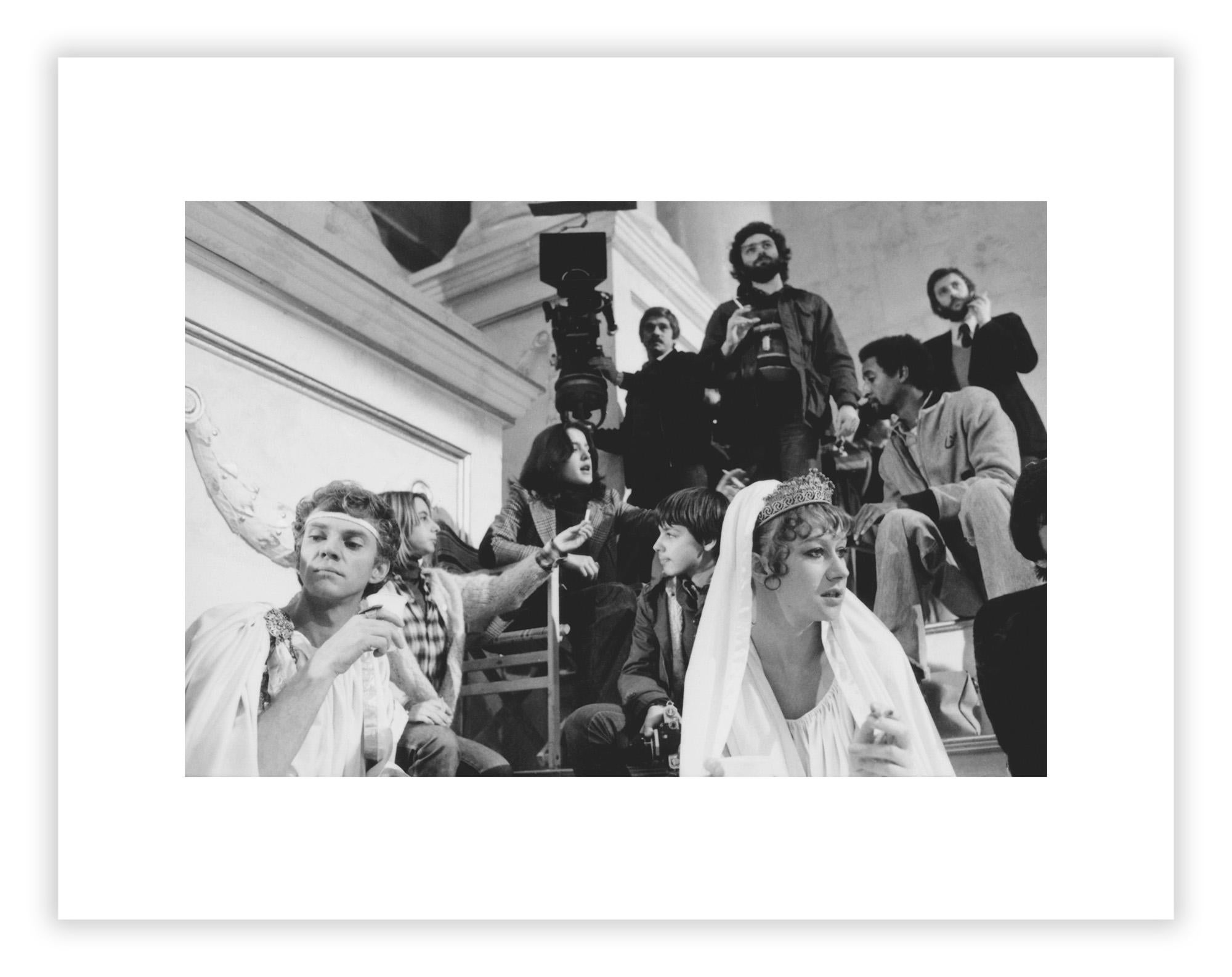 Malcolm McDowell und Helen Mirren, Caligula, Filmsetfotografie von Mario Tursi