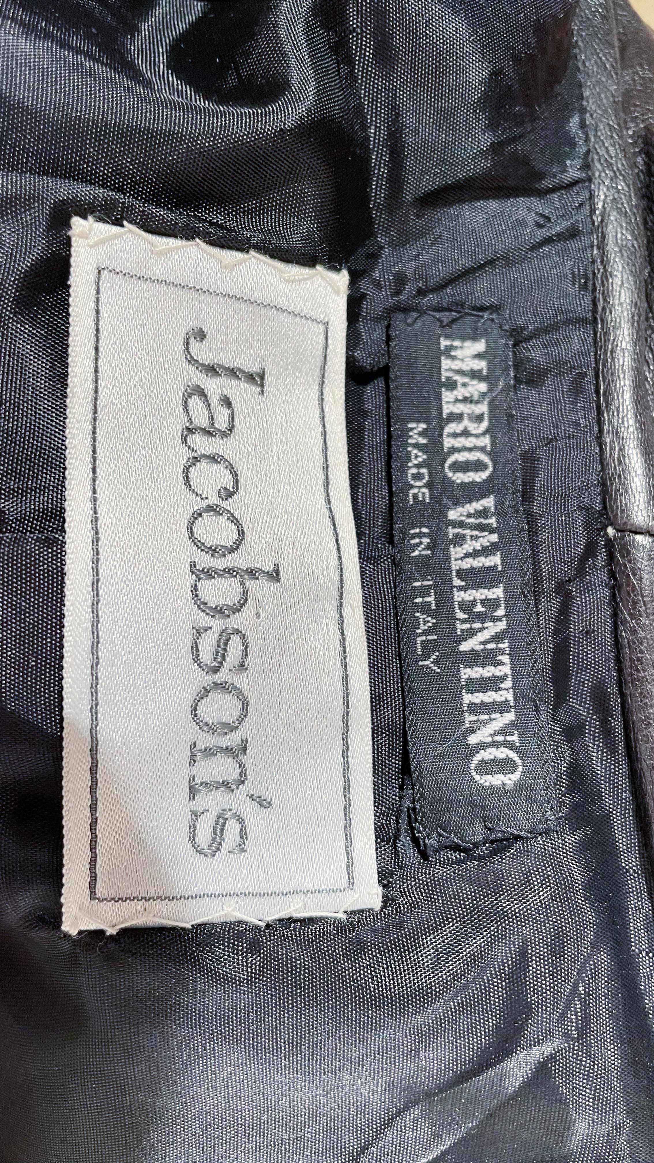 Mario Valentino Peplum Leather Jacket  For Sale 4
