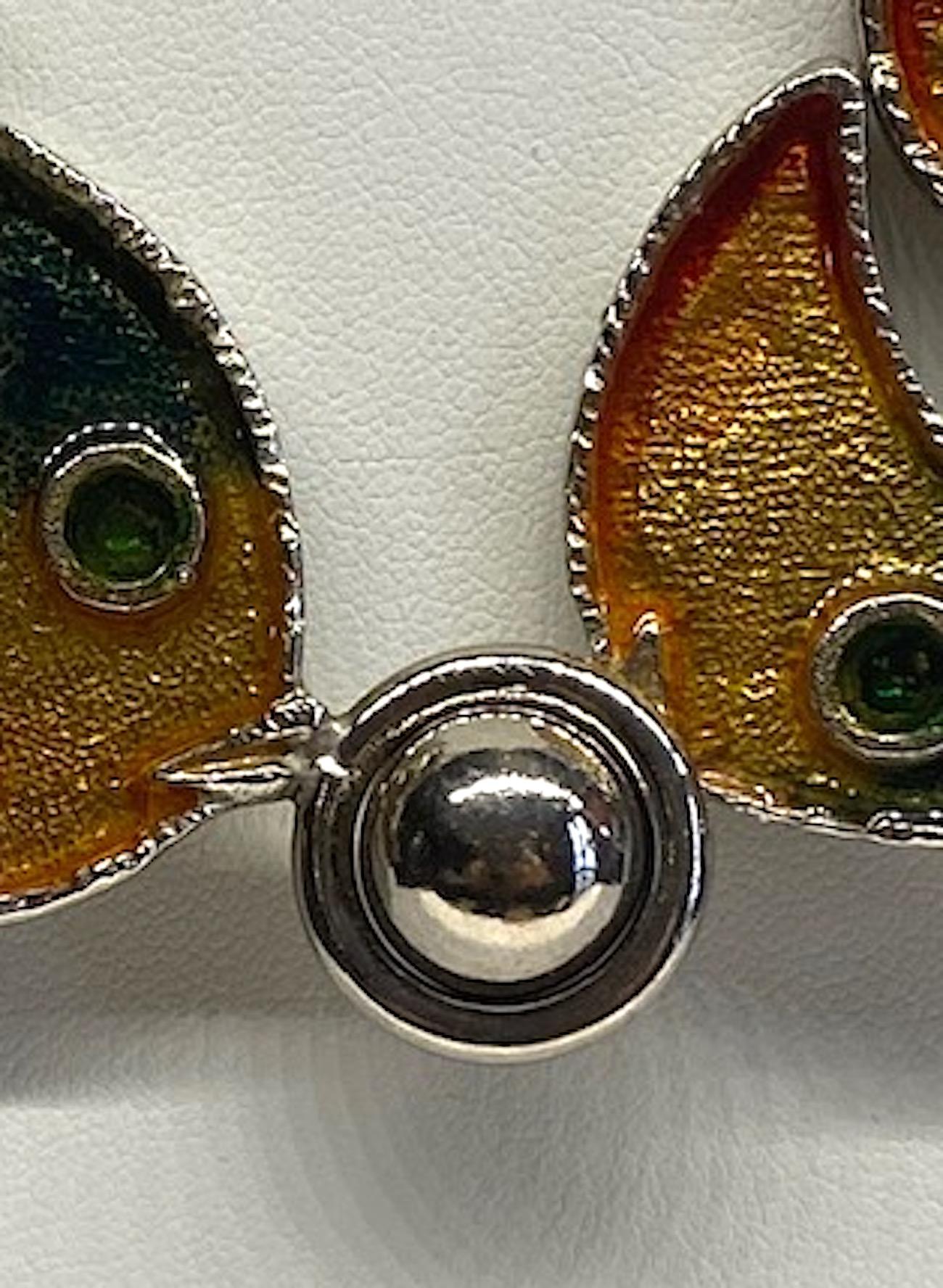Mario Valentino per Bijoux Cascio 1970s Fish Necklace 2
