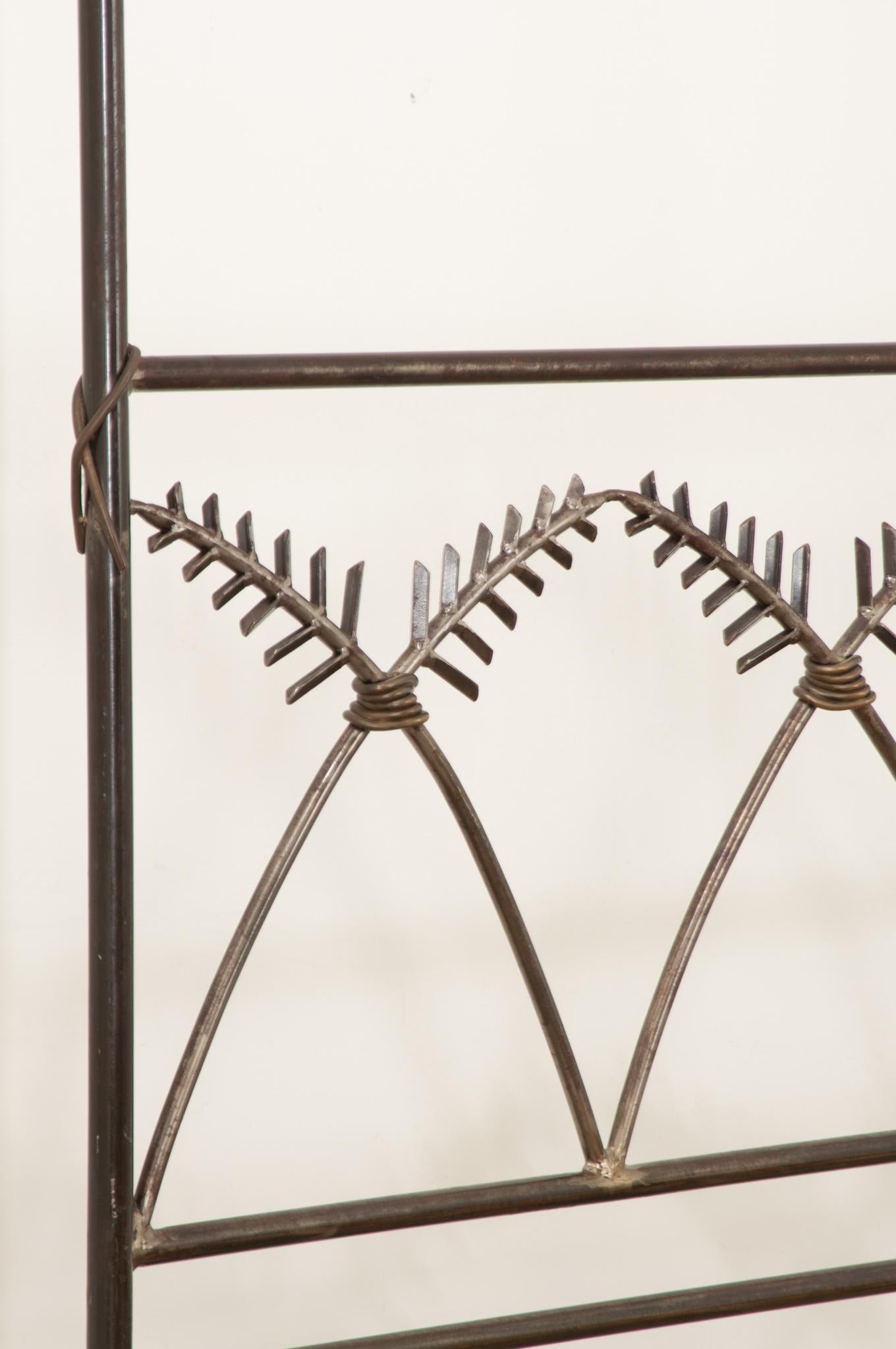 Mario Villa Steel “Palm Leaf” Queen Bed Frame 7