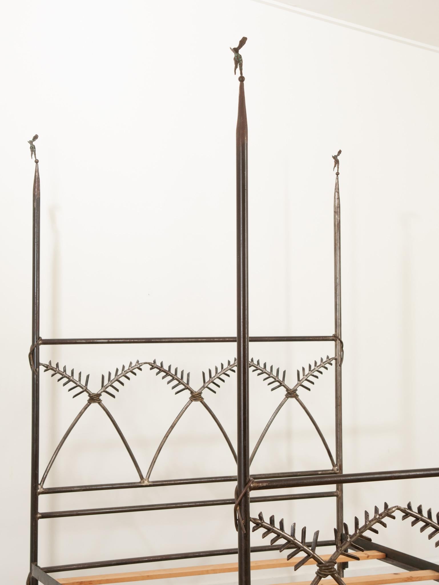 Mario Villa Steel “Palm Leaf” Queen Bed Frame 8