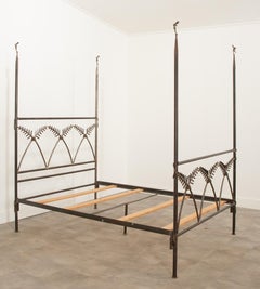 Mario Villa Steel “Palm Leaf” Queen Bed Frame
