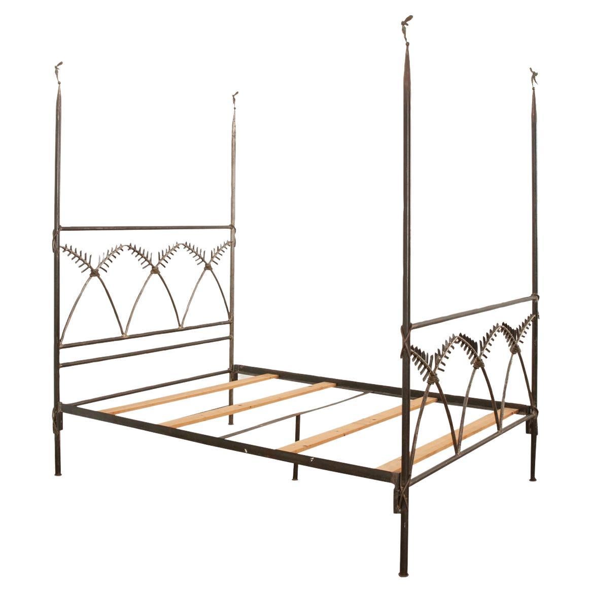 Mario Villa Steel “Palm Leaf” Queen Bed Frame