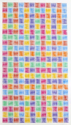 Tetris, Large Geometric Abstract by Mario Yrissary