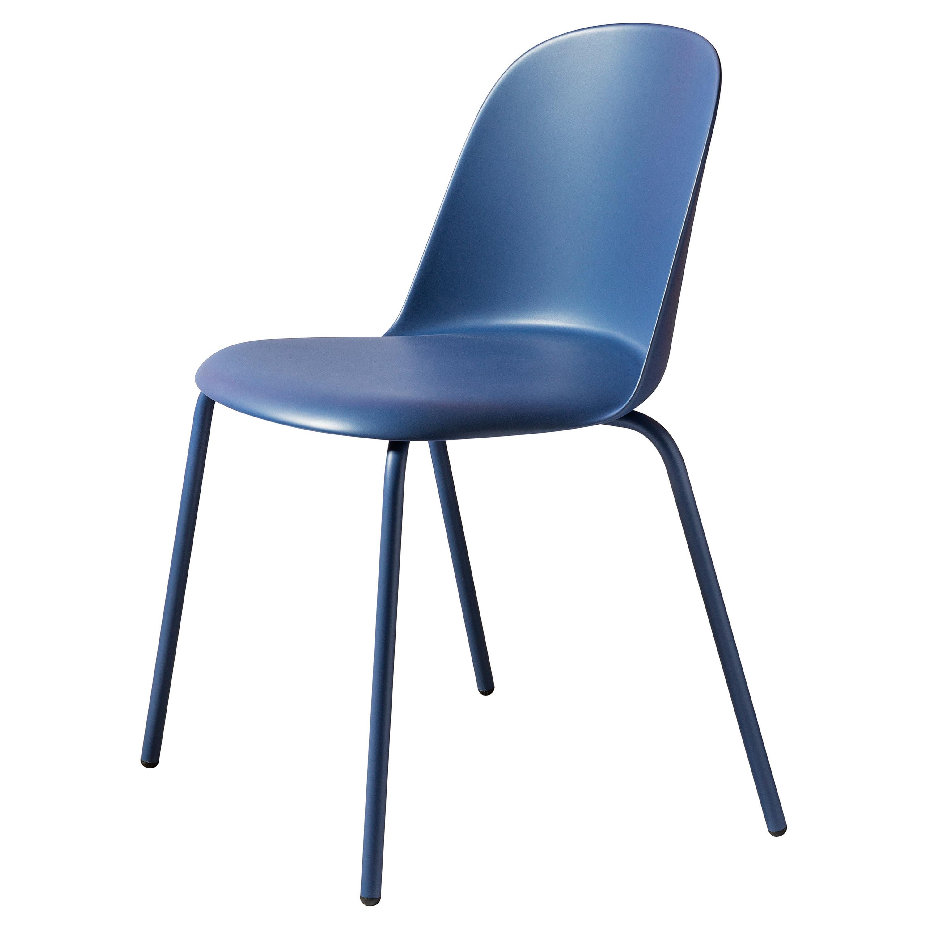 For Sale: Blue (Polypropylene Intense Blue) Mariolina Chair in Matching Iron Legs and Polypropylene Seat, by E-GGs