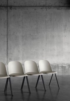 Mariolina Conference Chair in Silk Grey Shell with Anthracite Legs by E-GGS