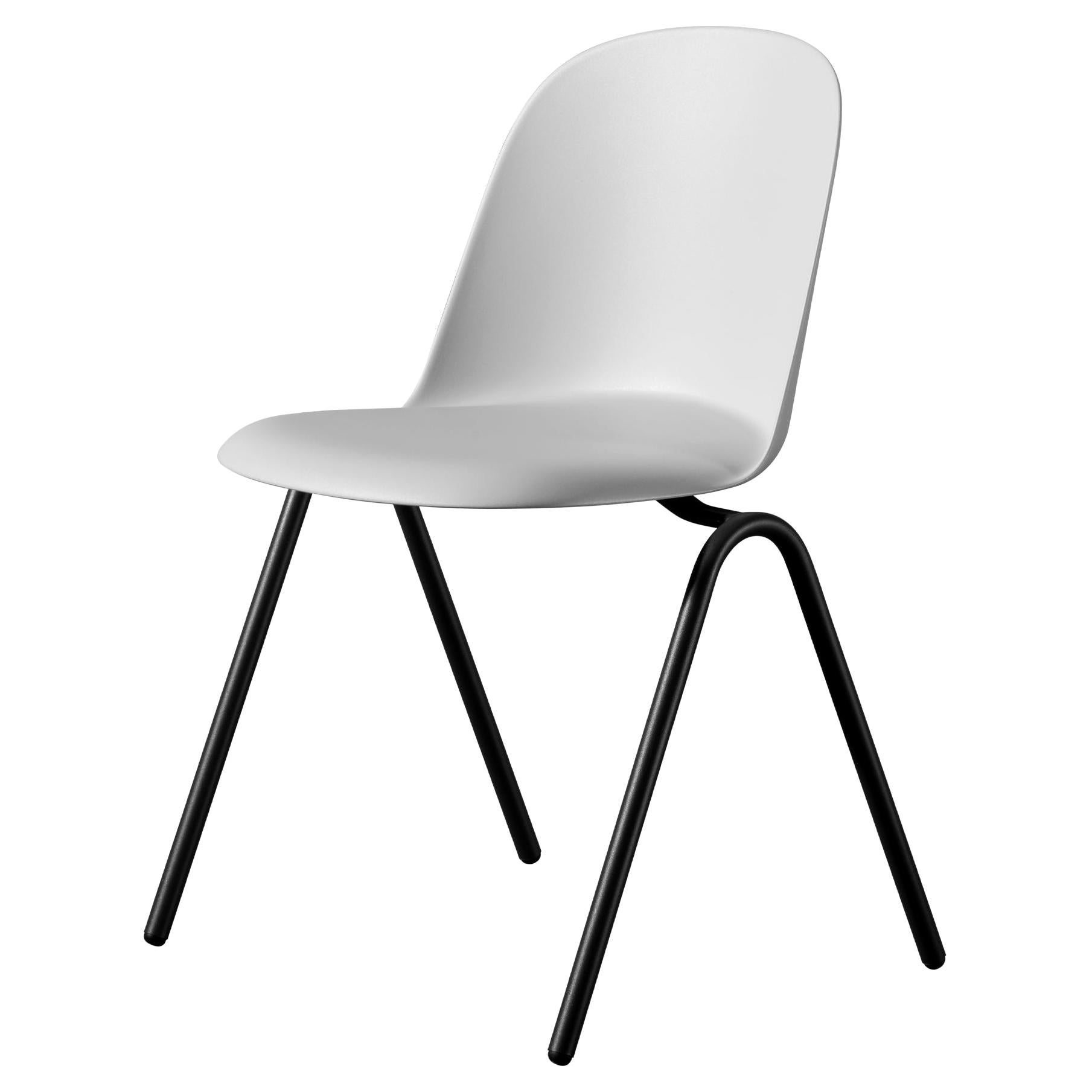 Mariolina Conference Chair in Silk Grey Shell with Anthracite Legs by E-GGS