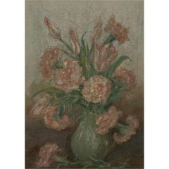 Marion Broom RWS (1878-1962) - Mid 20th Century Oil, Pink Carnations