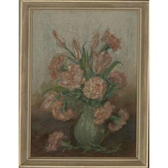 Marion Broom RWS (1878-1962) - Mitte des 20. Jahrhunderts, Öl, rosa Laternen