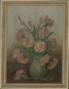 Marion Broom RWS (1878-1962) - Mid 20th Century Oil, Pink Carnations
