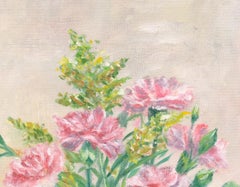 Carnations (oeillets), Original Framed Signed Contemporary Floral Still Life