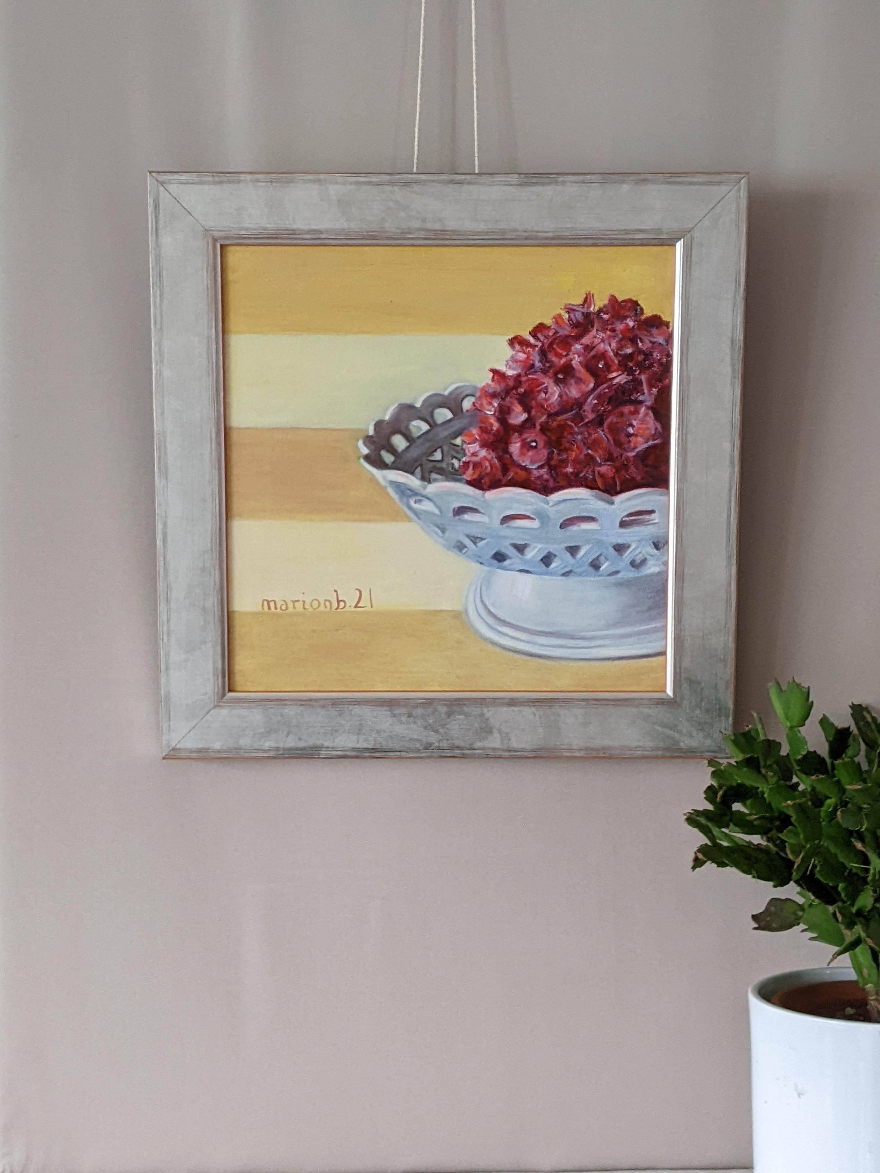 Featuring Craftmanship, Original Framed Signed Contemporary Still Life Painting For Sale 1