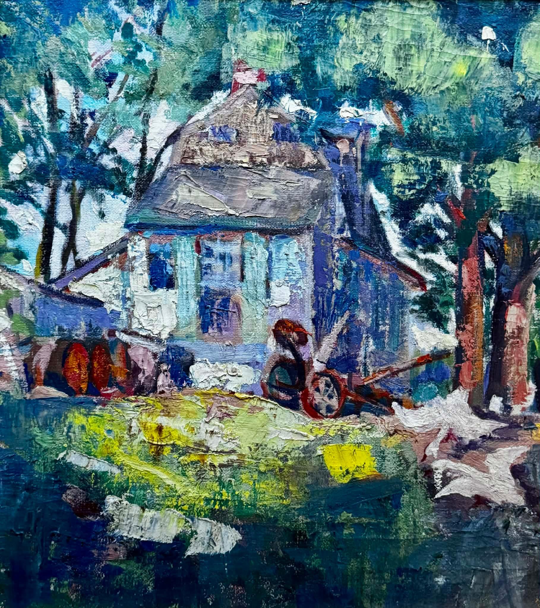 Marion Butler Ewald Landscape Painting - Pennsylvania Farm