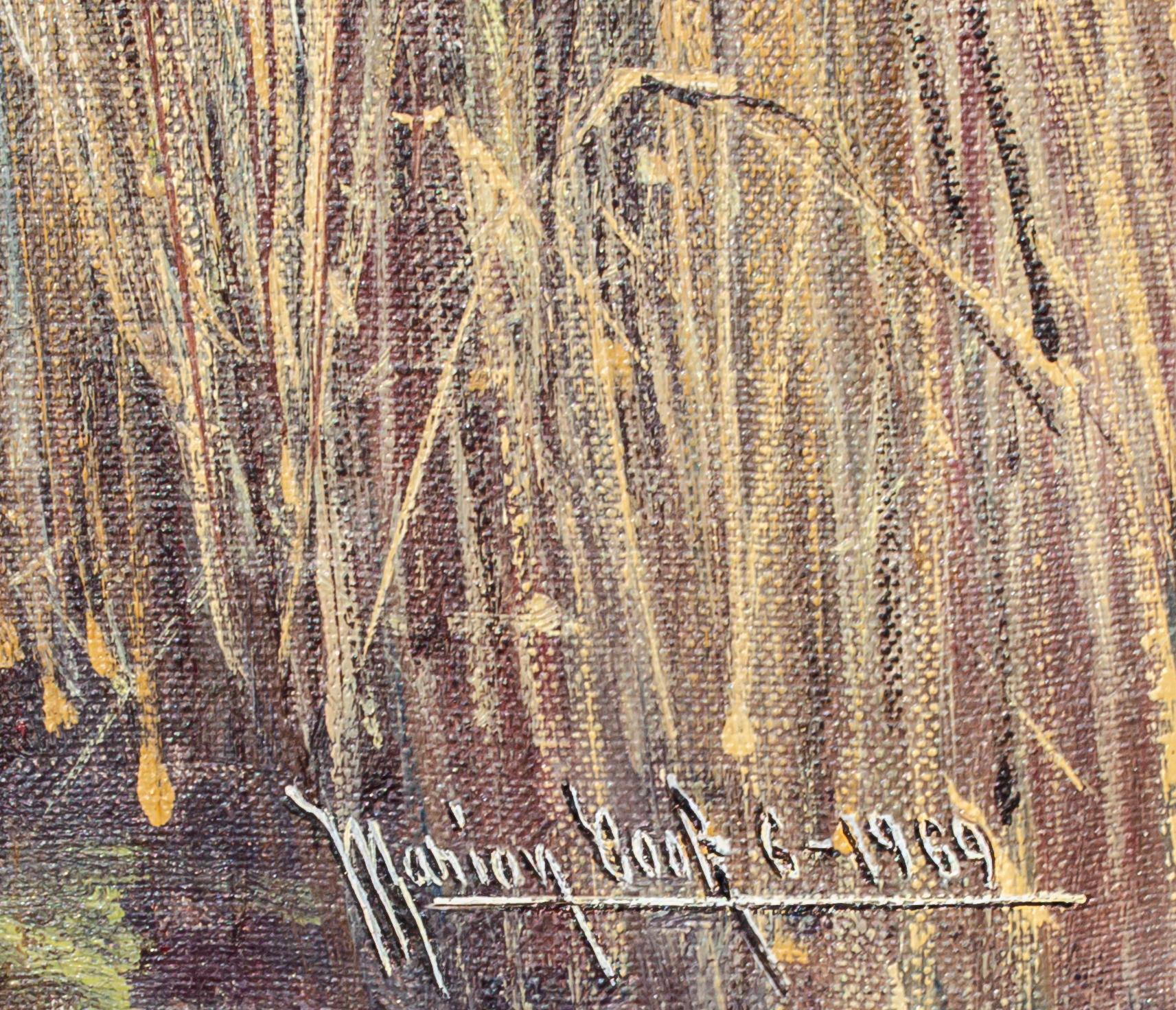 1969 Cuadro de granja firmado por Marion Cook 1