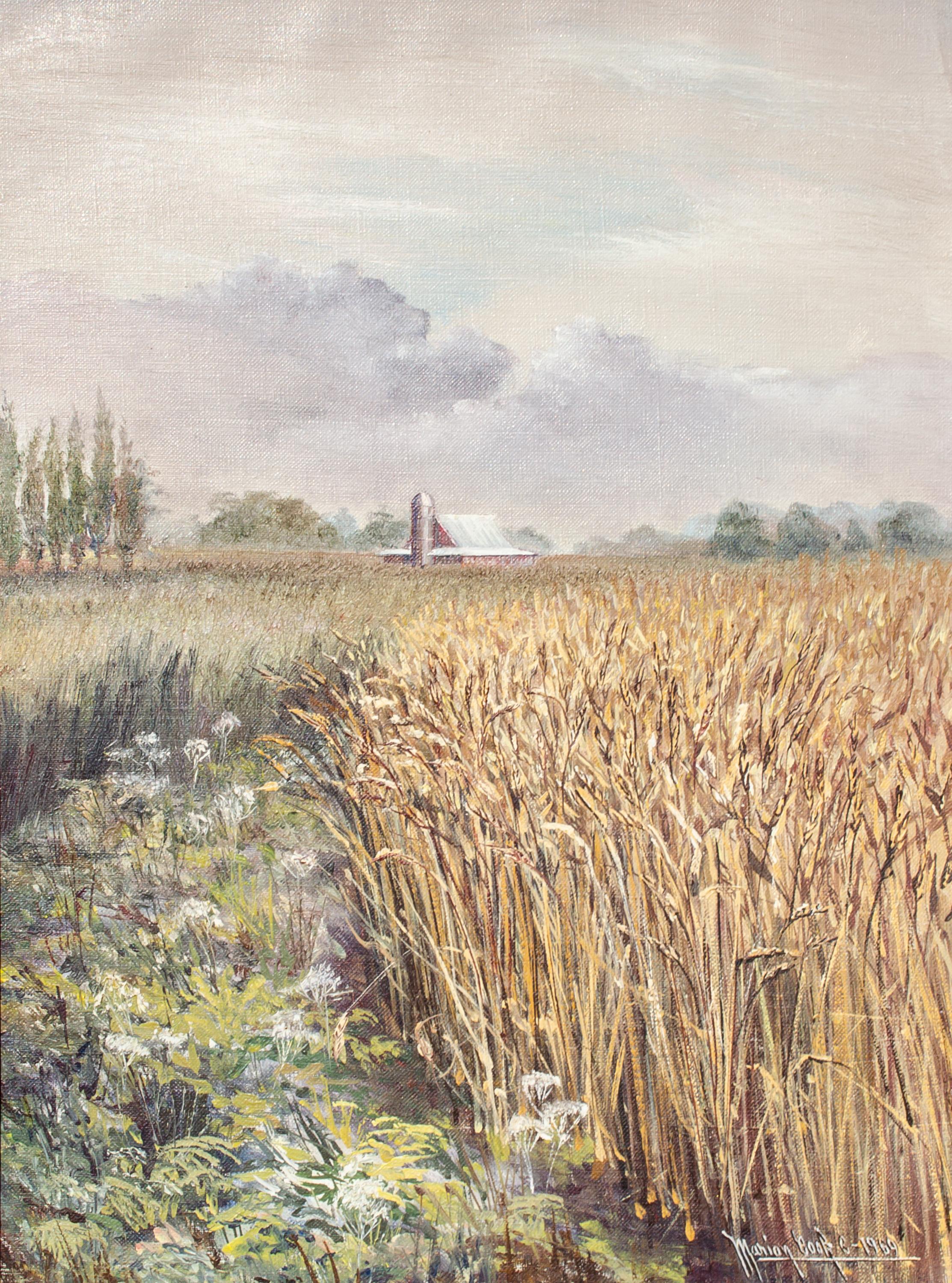 1969 Cuadro de granja firmado por Marion Cook 3