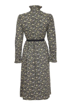 Marion Donaldson Liberty Print 1970s Victoriana Style Cotton Floral Tea Dress