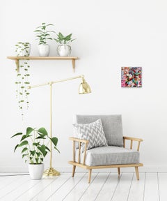 Aquamarine Balloon Dog - Original Pop Art Painting on Canvas