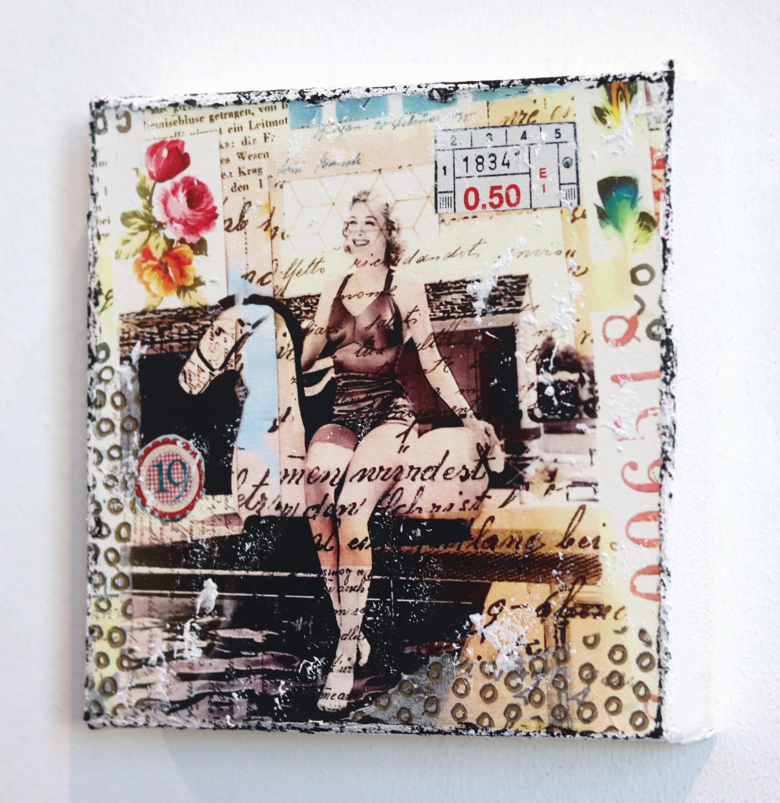 Swiss artist Marion Duschletta transforms luxury objects and urban landscapes from around the world into unique layered artworks. She combines an intriguing mixture of urban photographs and American pop icons opposite brand names and advertising