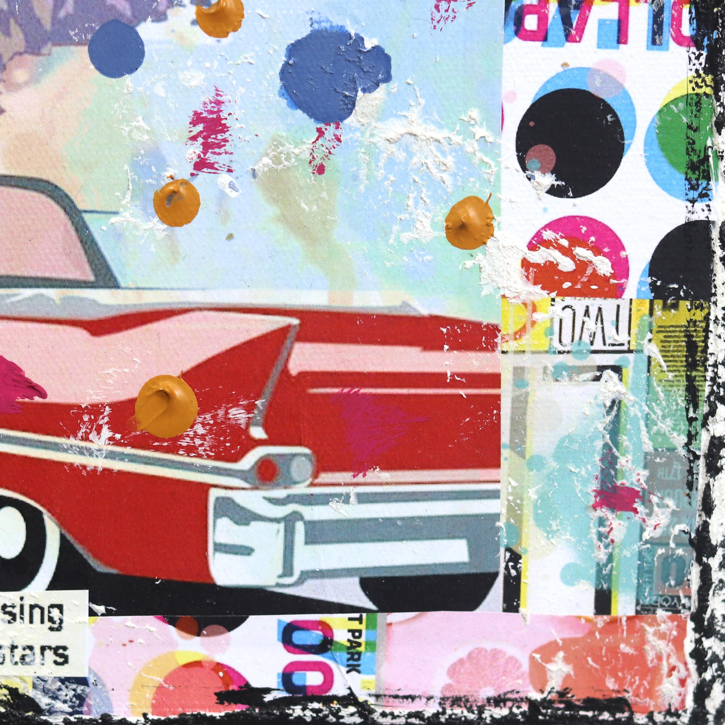 City of Dreams - Original Pop Art Collage on Canvas For Sale 3