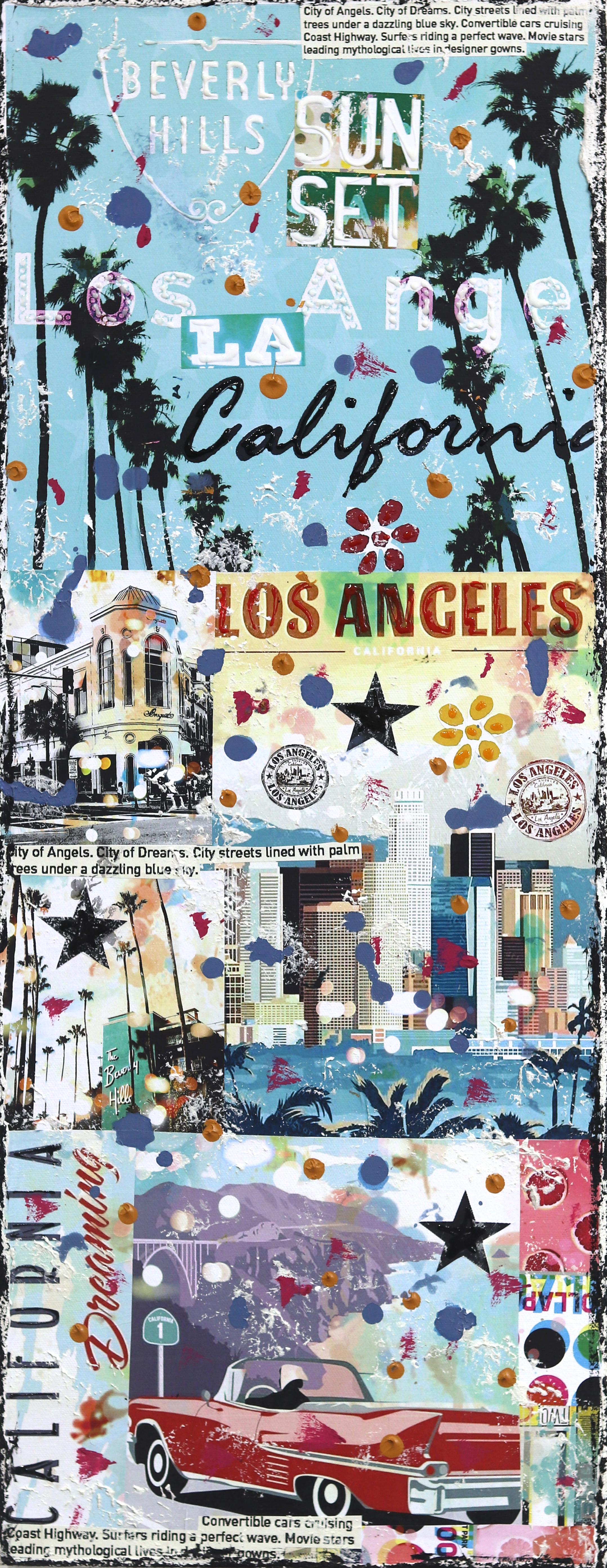 City of Dreams - Original Pop Art Collage on Canvas