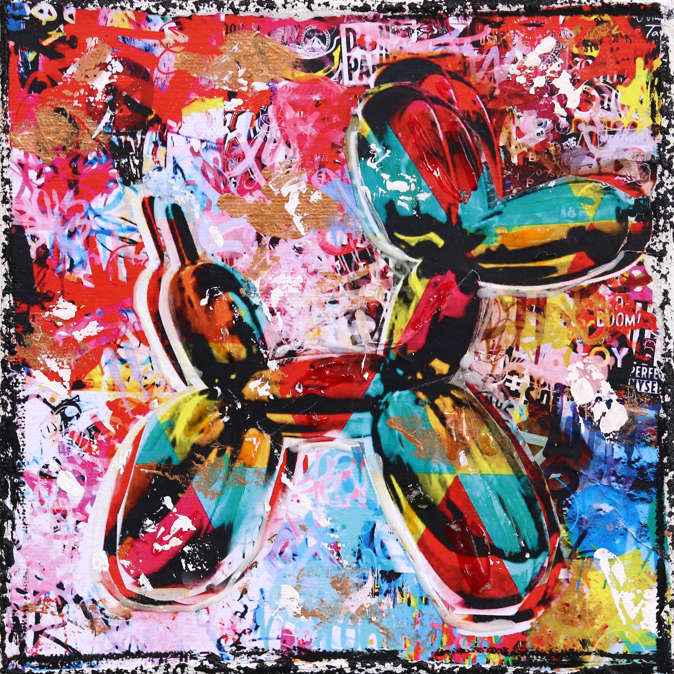 Double Dog Dream - Original Pop Art Painting on Canvas